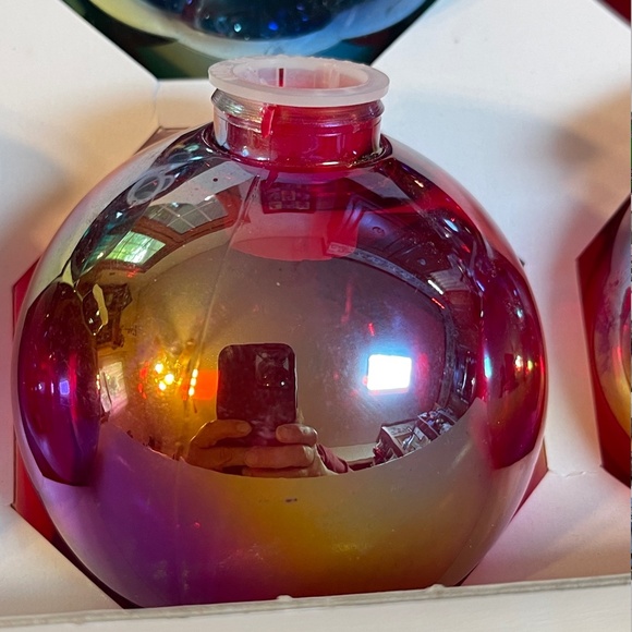 9 Vintage Barcana Festive Lights Shatterproof Bulb Covers Iridescent  80 mm - Picture 7 of 16